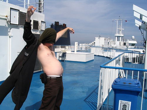 naked Heading north through Denmark and into Sweden